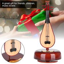 Violin/Lute/Guitar Rotating Music Box Musical Instrument Model Mini Home Decoration Musical Instrument Ornaments Small Gift