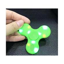 Aafno Pasal LED Music Fidget Spinner - Bluetooth Speaker - LED Light - Rechargable - Anti Stress - Colour: Green