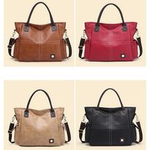 High Capacity Women Handbag PU Leather Shoulder Bag