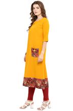 Women Geometric Printed Yellow Kurtis – Multi-color