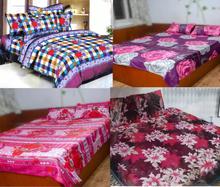 Pack of 4 Printed Cotton Multicolor Double BEDSHEET with 2 (Two) Pillow Cover