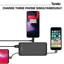 Toreto Trio 10000mah Lithium Polymer fastcharging Power Bank