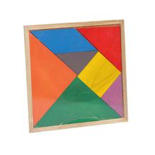 Seven Multicolored Tangram Jigsaw Puzzle