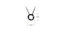 Silver Open Circle Ring Adjustable Locket Chain Pendant For Women