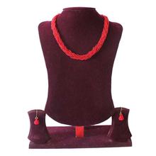 Bead Woven Pote Necklace With Earrings Set For Women