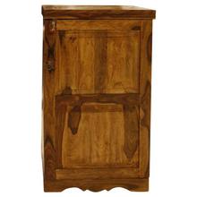 Shesham Wood Portable Small Mini Bar - Brown