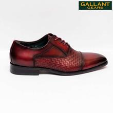 Gallant Gears Wine RedLeather Lace Up Formal Shoes For Men - (MJDP31-17)