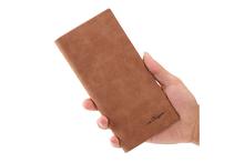 Frosted PU Leather Long Wallet Pocket Card Clutch ID Credit Bifold Purse