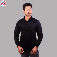 Nyptra Black Full Sleeves Premium Cotton Shirt For Men