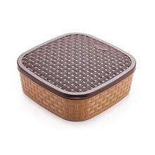 MIR Woven Sq Masala Rangoli Box (Dabba) - 7 Sections, 700ml,