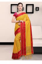 Stylee Lifestyle Yellow Art Silk Jacquard Saree   (1910)