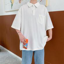 Summer new ins solid color POLO shirt pocket short sleeve