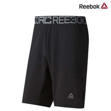 Reebok Black Combat Woven Boxing Shorts For Men - DU4970