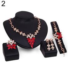 Fashion Women's Wedding Bracelet Necklace Jewelry Set