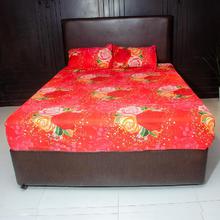 Poly Cotton Bedsheet King Size With 2 Pillow Covers