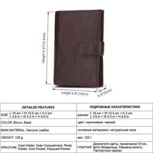 MISFITS Genuine Leather Men Wallet Travel Passport Cover for