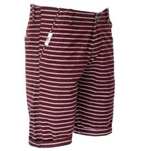 Men's Maroon Striped Shorts