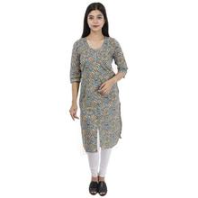 Multicolor Front Buttoned Floral Printed Kurti For Women