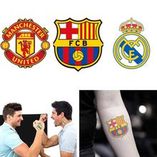 Manchester United Barcelona Real Madrid Soccer Club Temporary Tattoo Stickers