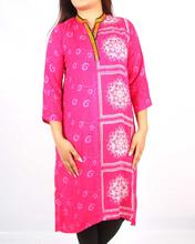 Saavya Design'S Women Printed Pink Kurti