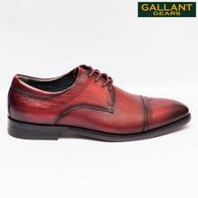 Gallant Gears Wine Red Leather Lace up Formal Shoes for Men - (833-2)