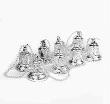 Bell For Christmas Decoration 8 Pcs - (Silver)