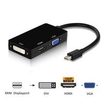 Gold Plated Mini DP To DVI VGA HDMI  3 In 1 Cable