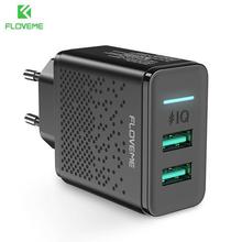 FLOVEME Dual USB Charger 5V 2.4A Fast Charging Wall