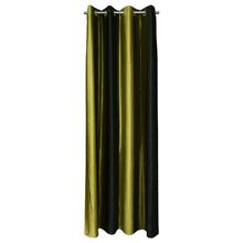 Plain Green Long Crush 3D Curtains