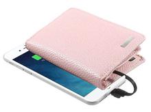 ZHUSE Powerbank Wallet Pu Leather for Ios / Android