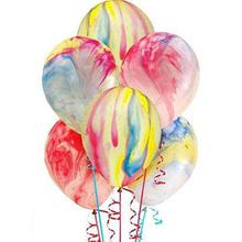 GrandShop 50571 Toy Balloons Marble Shade Printed - Multicolor (Pack