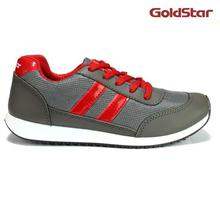 Goldstar Grey/Red Lace-up Sport Shoes For Men