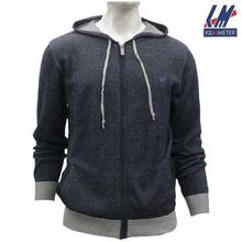 KILOMETER Charcoal Grey Zip Up Hoodie For Men