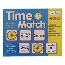 Creative Educational Aids Time And Match Cards Game - Multicolored