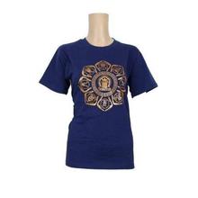 Round Neck Mandala Printed 100% Cotton T-Shirt For Women- Black - 03