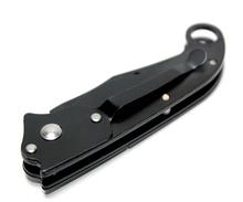 Mini Foldable Lock System Outdoor knife for camping Outing - BLACK