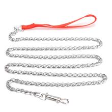 Dog Chain Leash Lead Heavy Duty Zinc Plated Metal Nylon Handle Pet Walking