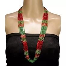 Red/Green Jhuppa Pote Haar Necklace