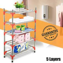 5 Layers Multifunctional Stainless Steel Storage Rack