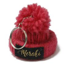 Dark Pink Woolen Hat Designed Key Ring