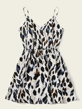 Leopard Print Flare Swing Slip Dress