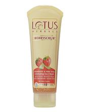 Lotus Herbal Berryscrub Strawberry And Aloe Vera Exfoliating Face Wash 120g-LHR055080