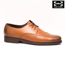 Kapadaa: Caliber Shoes Leather Tan Brown Lace Up Formal Shoes For Men – ( 419 L)