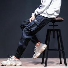 Men's overalls_spring men's overalls loose harem pants