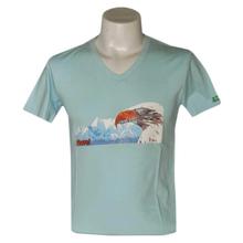 Turquoise 'Eagle' Printed T-Shirt For Men