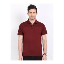 Indian Terrain Solid Polo T-shirts – Wine Red