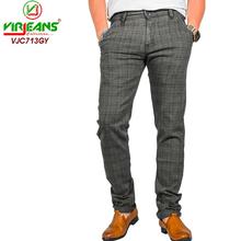 Virjeans Stretchable Cotton Check Chinos Pant for Men (VJC 713) Black