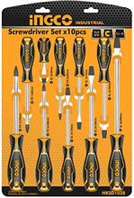 Ingco 10 Pcs Screwdriver Set HKSD1028