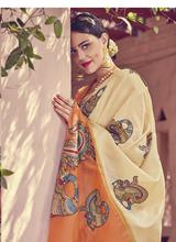 Stylee Lifestyle Women's Kalamkari Beige Silk Saree with Blouse Piece-1953