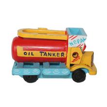 Red/Yellow Wooden OilTanker Modelled Toy - W5TK